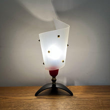 Load image into Gallery viewer, Mid Century Atomic Red &amp; Black Lamp
