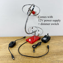 Load image into Gallery viewer, Atomic Red &amp; Chrome Lamp
