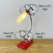 Load image into Gallery viewer, Atomic Red &amp; Chrome Lamp

