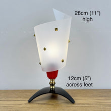 Load image into Gallery viewer, Mid Century Atomic Red &amp; Black Lamp
