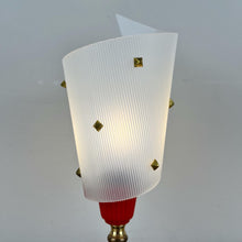 Load image into Gallery viewer, Mid Century Atomic Red &amp; Black Lamp
