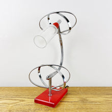 Load image into Gallery viewer, Atomic Red &amp; Chrome Lamp
