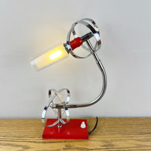 Load image into Gallery viewer, Atomic Red &amp; Chrome Lamp

