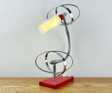 Load image into Gallery viewer, Atomic Red &amp; Chrome Lamp
