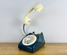 Load image into Gallery viewer, ManCave Lighting, Blue / Cream Telephone Lamp
