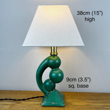 Load image into Gallery viewer, Vintage Green Ceramic Abstract Sculptural Lamp
