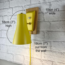 Load image into Gallery viewer, Mid Century Yellow Pair of Wall Lights.
