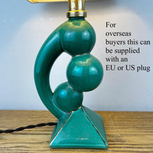 Load image into Gallery viewer, Vintage Green Ceramic Abstract Sculptural Lamp
