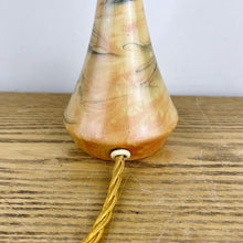 Load image into Gallery viewer, Art Deco Wood &amp; Resin Lamp With Glass Shade.
