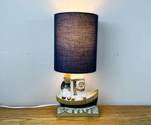 Load image into Gallery viewer, Vintage Tremaen Pottery Lamp, Stoneware Penzance Fishing Boat
