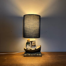 Load image into Gallery viewer, Vintage Tremaen Pottery Lamp, Stoneware Penzance Fishing Boat

