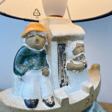 Load image into Gallery viewer, Vintage Tremaen Pottery Lamp, Stoneware Penzance Fishing Boat
