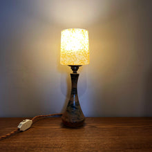 Load image into Gallery viewer, Art Deco Wood &amp; Resin Lamp With Glass Shade.
