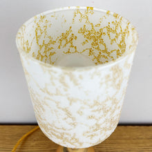 Load image into Gallery viewer, Art Deco Wood &amp; Resin Lamp With Glass Shade.
