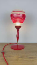 Load and play video in Gallery viewer, Mid Century Atomic Red Lamp
