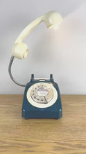 Load and play video in Gallery viewer, ManCave Lighting, Blue / Cream Telephone Lamp
