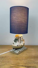 Load and play video in Gallery viewer, Vintage Tremaen Pottery Lamp,  Stoneware Penzance Fishing Boat
