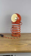 Load and play video in Gallery viewer, Herbert Terry Zebedee lamps, Retro Orange 1970s.
