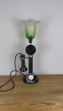 Load and play video in Gallery viewer, Vintage Candlestick Telephone Lamp.
