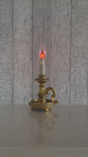 Load and play video in Gallery viewer, Vintage French Lamp, Wood Chamberstick Lamp
