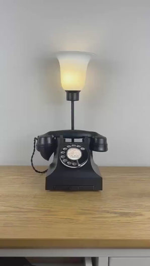 Nostalgic Bakelite Telephone Lamp, Vintage 1930s Style Desk Light