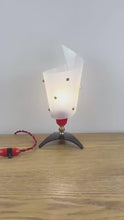 Load and play video in Gallery viewer, Mid Century Atomic Red &amp; Black Lamp
