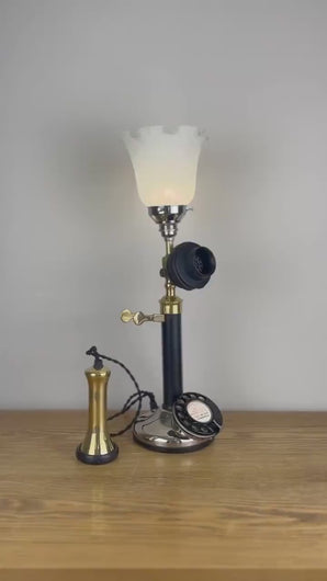 Vintage Candlestick Telephone Lamp.