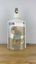 Load and play video in Gallery viewer, Large Vintage Tremaen Pottery Lamp, Peter Ellery Resist Design.
