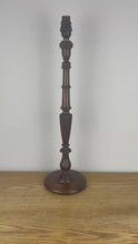 Load and play video in Gallery viewer, Tall Antique Carved Wooden Lamp.
