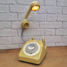 Load image into Gallery viewer, Retro Telephone Lamp Mustard / Cream

