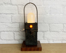 Load image into Gallery viewer, Vintage Lantern, Vintage French Lantern, Vintage Lamp, Railway Lantern, French Railway, Rustic Lamp, Industrial Home Decor, Steampunk Lamp
