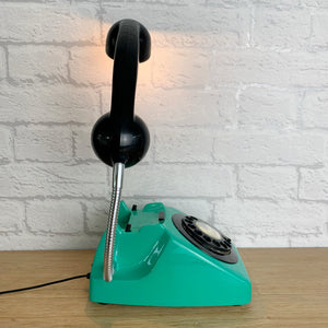 Green Lamp, Green Desk Lamp, Green Gift, Quirky Home Decor, Retro Lamp, Office Lighting, Quirky Gift, Green Bedside Lamp, Telephone Lamp