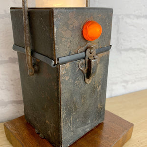 Vintage Lantern, Vintage French Lantern, Vintage Lamp, Railway Lantern, French Railway, Rustic Lamp, Industrial Home Decor, Steampunk Lamp