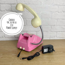 Load image into Gallery viewer, Pink Lamp, Pink Desk Lamp, Pink Office Decor, Pink Bedside Lamp, Home Office Decor, Quirky Gifts, Retro Lamp, Working From Home, Girly Gift
