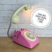 Load image into Gallery viewer, Pink Lamp, Pink Desk Lamp, Pink Office Decor, Pink Bedside Lamp, Home Office Decor, Quirky Gifts, Retro Lamp, Working From Home, Girly Gift
