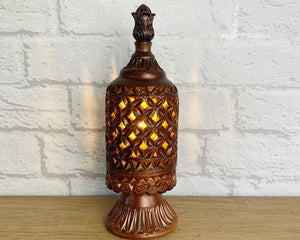 Moroccan Lantern, Lantern Lamp, Bronze Lantern, Moroccan Lamp, Moroccan Decor, Ceramic Lantern, Vintage Home, Quirky Decor, Quirky Gift