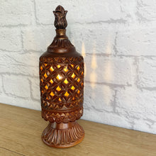 Load image into Gallery viewer, Moroccan Lantern, Lantern Lamp, Bronze Lantern, Moroccan Lamp, Moroccan Decor, Ceramic Lantern, Vintage Home, Quirky Decor, Quirky Gift
