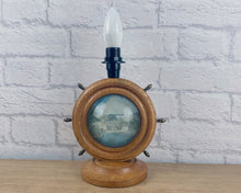 Load image into Gallery viewer, Lamp Base Vintage, Wood Lamp Base, Vintage Home Decor, Vintage Lighting, City Of Bath, Quirky Vintage, Bedside Light, Somerset Bridge Gift
