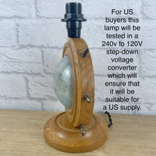 Load image into Gallery viewer, Lamp Base Vintage, Wood Lamp Base, Vintage Home Decor, Vintage Lighting, City Of Bath, Quirky Vintage, Bedside Light, Somerset Bridge Gift
