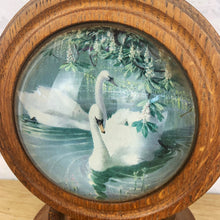 Load image into Gallery viewer, Swan Decor, Vintage Wood Lamp, Vintage Swan Decor, Vintage Home Decor, Vintage Lighting, Vernon Ward Swans, Quirky Vintage, Bedside Light
