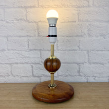 Load image into Gallery viewer, Mid Century Modern Lamp, Mid Century Modern Decor, Small Teak Wood Table Lamp, Mid Century Modern Light, Vintage Lamp, Vintage Decor, MCM.
