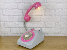 Load image into Gallery viewer, Pink Office Decor, Pink Desk Lamp, Pink Lamp, Grey Office Lamp, Home Office Decor, Quirky Gifts, Retro Lamp, Working From Home, Girly Gift
