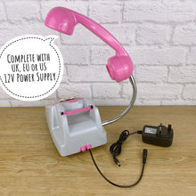 Load image into Gallery viewer, Pink Office Decor, Pink Desk Lamp, Pink Lamp, Grey Office Lamp, Home Office Decor, Quirky Gifts, Retro Lamp, Working From Home, Girly Gift
