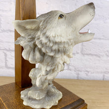 Load image into Gallery viewer, Wolf Decor, Howling Wolf, Wolf Lamp, Gothic Decor, Quirky Home Decor, Vintage Lamp, Vintage Lighting, Grey Decor, Gift For Goth, Wolf Gifts.
