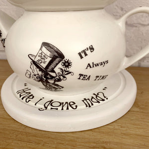 Alice In Wonderland Teapot Lamp, Alice In Wonderland Decor, Alice In Wonderland Gift, Mad Hatter Tea Party, White Rabbit, Whimsical Decor