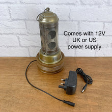 Load image into Gallery viewer, Vintage Industrial, Industrial Vintage Lamp, Industrial Decor Gift, Vintage Brass Lamp, Unique Lighting, Quirky Home Gift, Industrial Look.

