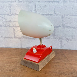 Atomic Red & White Mid Century Lamp.
