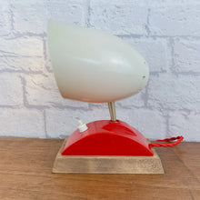Load image into Gallery viewer, Atomic Red &amp; White Mid Century Lamp.

